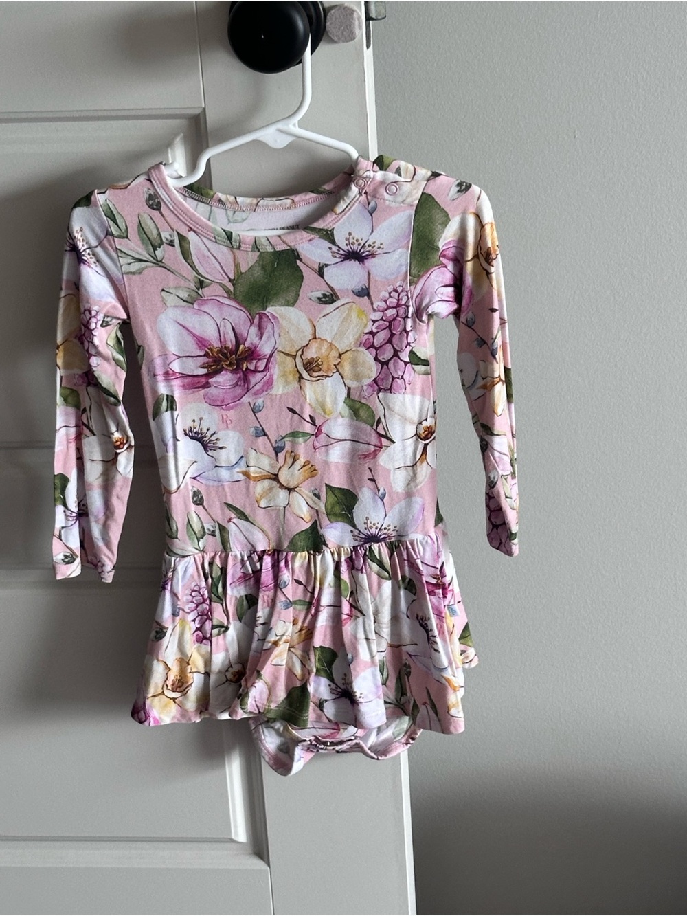 Posh Peanut Toddler Girl 2T Bamboo Floral Long Sleeve Twirl Dress Romper